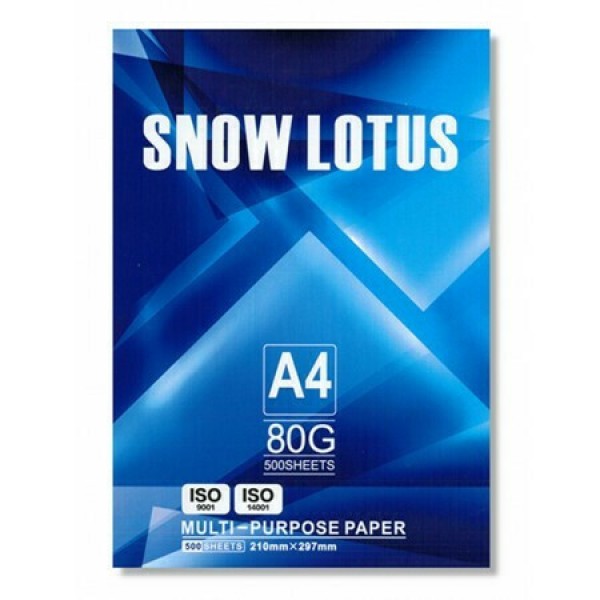 Χαρτί Εκτύπωσης SNOW LOTUS  Α4 80gr - 500 Φύλλα λευκό