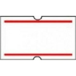 Ετικέτα 21x12mm Αυτοκόλλητη Με Κόκκινη Ρίγα |1000ετ./ρολό