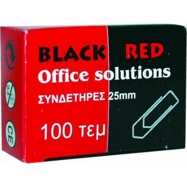 Συνδετήρες Μεταλλικοί 25mm Black-Red