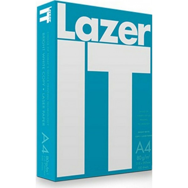 Lazer IT Α4 Χαρτί Λευκό Φωτοτυπικό Εκτύπωσης Α4 80gr - 500 φύλλα 