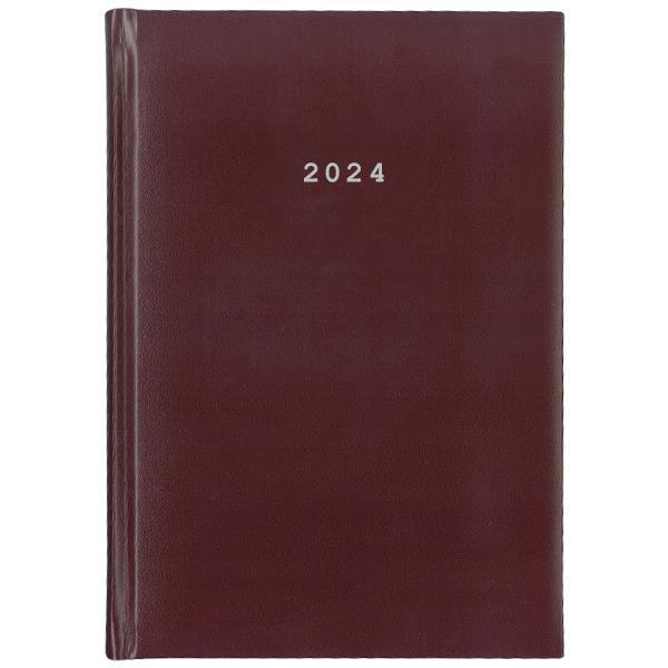 Ημερήσιο Ημερολόγιο 2024 Δεμένο 12x17 BASIC NEXT Μπορντώ