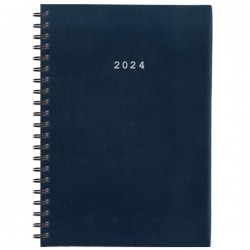Ημερήσιο Ημερολόγιο 2024 Μεσαίο Σπιράλ 14x21 BASIC NEXT Μπλέ