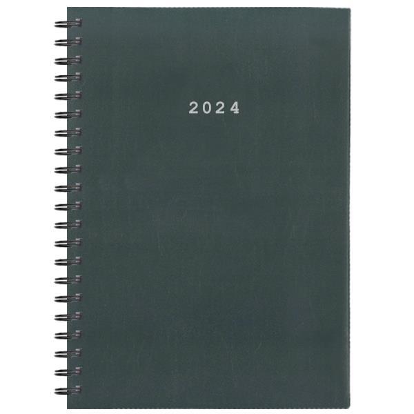 Ημερήσιο Ημερολόγιο 2024 Μεσαίο Σπιράλ 14x21 BASIC NEXT Γκρί